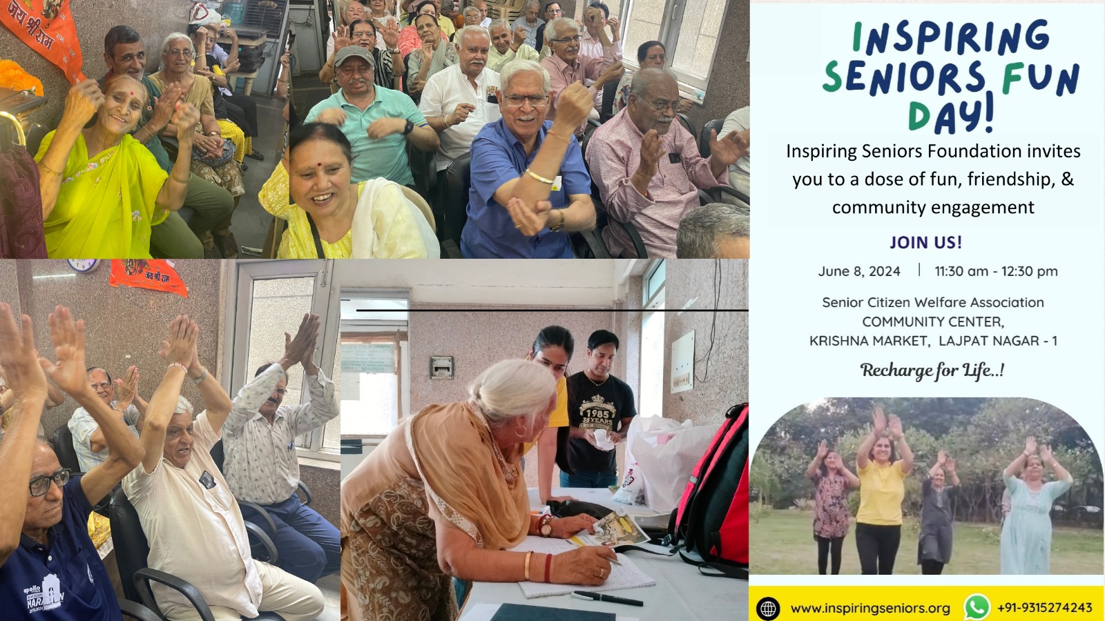 🌟 Inspiring Seniors Foundation Outreach to Lajpat Nagar! 🌟